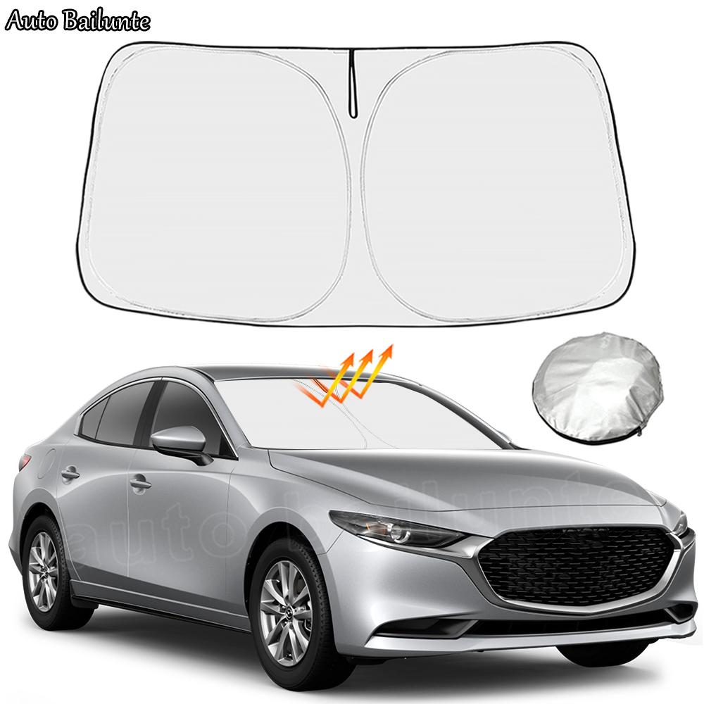 

Для Mazda 3 2022 2023 солнцезащитный козырек на лобовое стекло, складные блоки, УФ-лучи сохраняют прохладу в вашем автомобиле