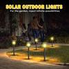 2-12 Piezas Luz LED Solar para Jardín Exterior Lámpara de Césped para Jardín Villa Patio Parque Patio Iluminación Decorativa de Paisaje
