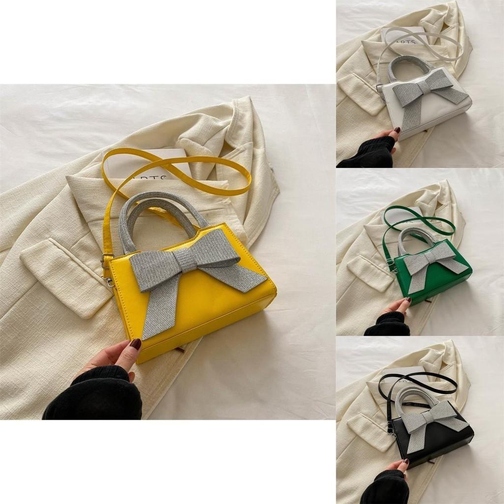 Chic Bowknot Handbag For Women Trendy Summer Crossbody Bag With Soft Pu Leather
