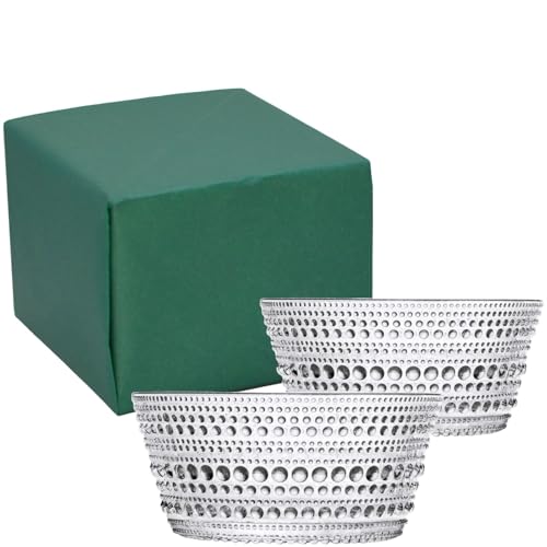 

[Official Brand Gift Packaging, Official Import] Iittala Kastehelmi Bowls and Plates, 230ml, Pair (2-Piece Set), Clear, Nordic Design, Christmas Gift,