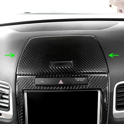 Car Carbon Fiber Center Control Panel Storage Box Cover Trim For VW Touareg 2011 2012 2013 2014 2015 2016 2017
