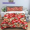Mario Cartoon Pattern Bedding Home Decoration Birthday Gift ( 1 duvet cover + 2 pillowcase, without core),fan merchandise.