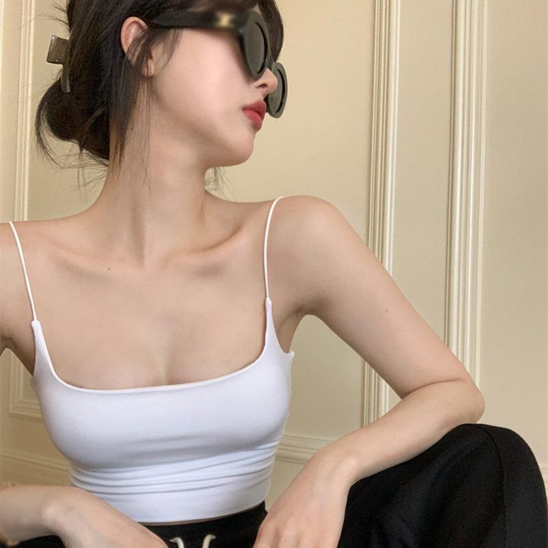 

Однотонные корейские подтяжки, дизайн нижней части подтяжки с нагрудной подкладкой, короткие топы на бретелях