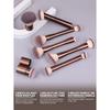 22pcs Professional Makeup Tools Set With Velvet Bag,20pcs Soft Long Aluminum Tube Makeup Brush Set+2pcs Powder Puffs Accessories
