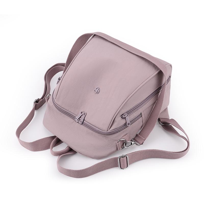 Einfarbiger Damenrucksack Große Kapazität Reiserucksack Leichte Nylontasche