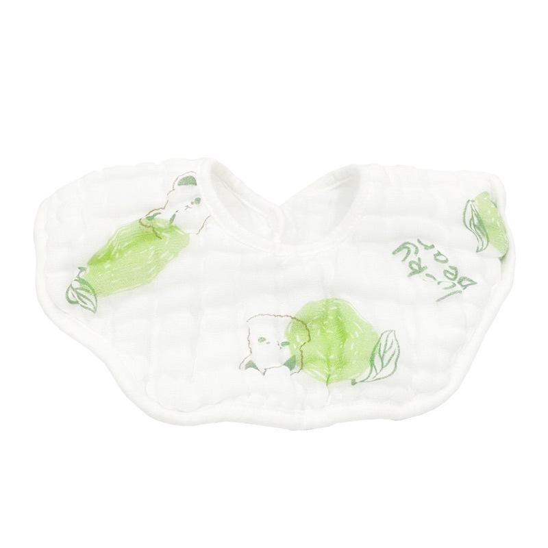 Premium Cotton Baby Bibs: Absorbent Gauze, Printed, Stain-Resistant