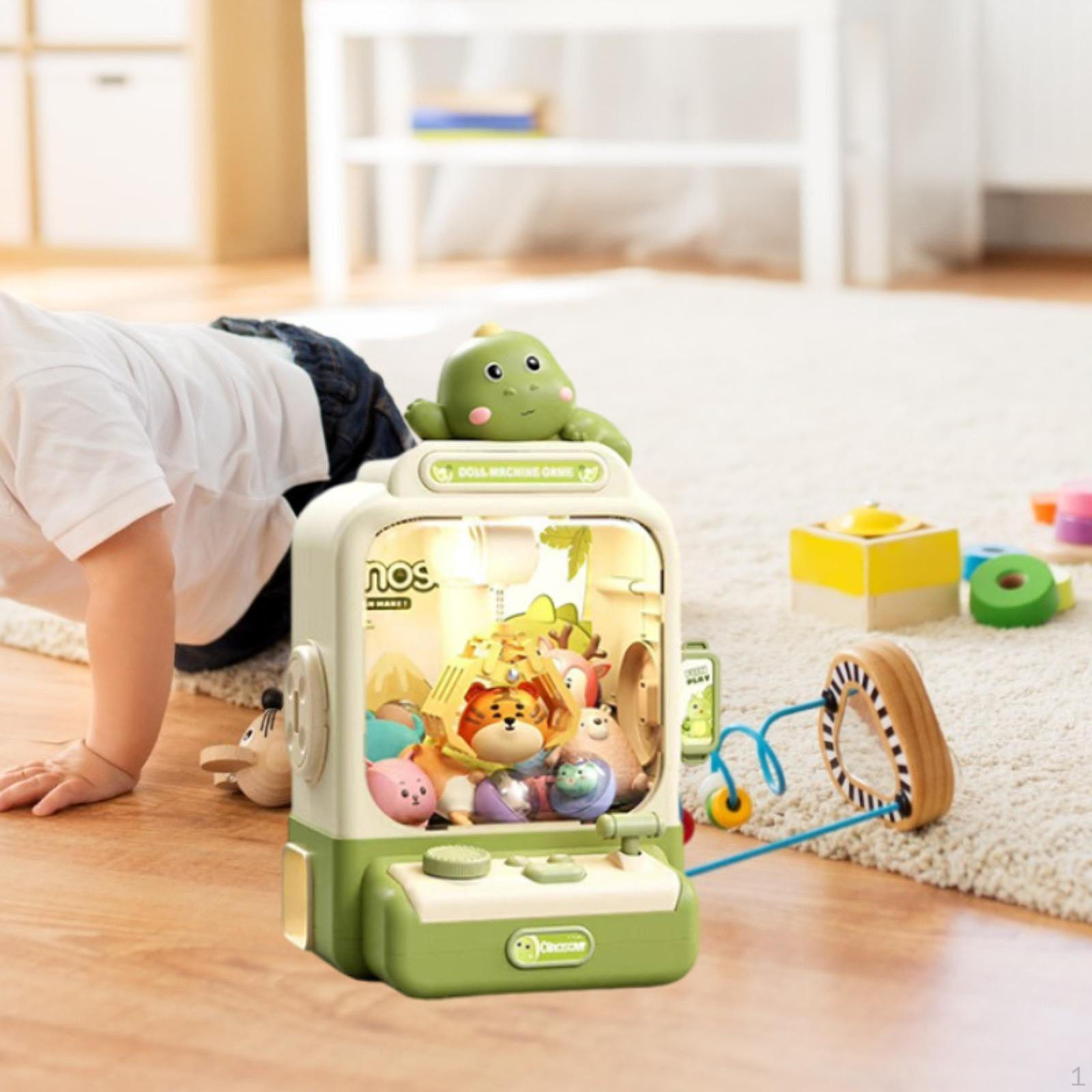 

Электронный игровой автомат с когтями, плюшевый, со звуками, ролевые игры, конфеты, торговый автомат, игрушка для 3, 4, 5, 6, 7 зелёный