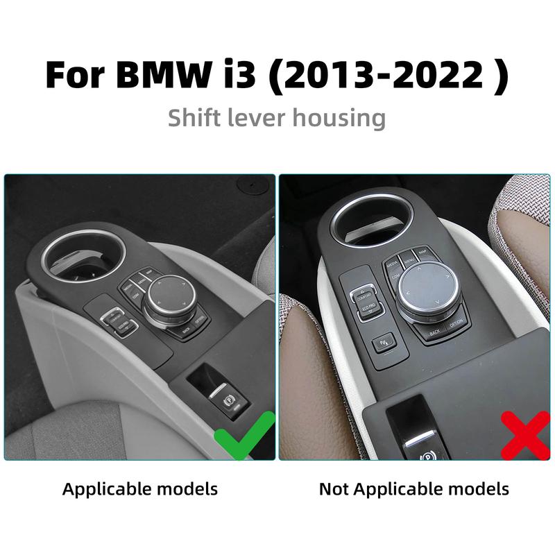 Real Soft Carbon Fiber Car Center Control Gear Shift Panel Electric Handbrake Interior Sticker For BMW i3 2013- Accessories
