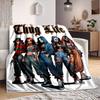 1Pc Thug Life Fashion Icon Flannel Fleece Blanket Soft Warm Throw Blanket for Sofa Bed Couch Home Decor Lightweight Travel Nap Blanket Xmas Gift H1122