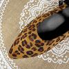Fashion Flat Shoes for Women 2025 Spring and Autumn New Leopard Print Pointed French Retro Mary Jane Flat Plus Size Women's Shoes