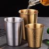 Nordic Ins Simple Metal Stainless Steel Gold Plated Brewery Cup Copper Titanium Gold High Quality Cup Steel Friends For Camping