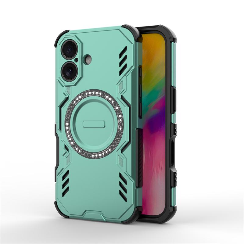 Pouzdro s tvrdým pancířem pro iPhone 16 Magnetická adsorpce Bezdrátové nabíjení Kryt pro iPhone 16 15 Pro Max 16e Pouzdro pro iPhone 16e Pouzdro