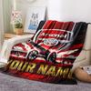 1PC Custom Name Arsenal Patterned Flannel Blanket Suitable For All Seasons for Home Decor Warmth and Comfort Gifts Holiday Present