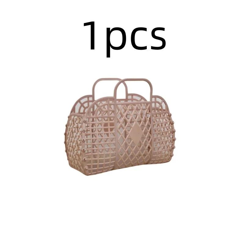 Detachable Shower Basket Plastic Bath Basket Bathroom Hollow Wash Storage Basket Shopping Basket