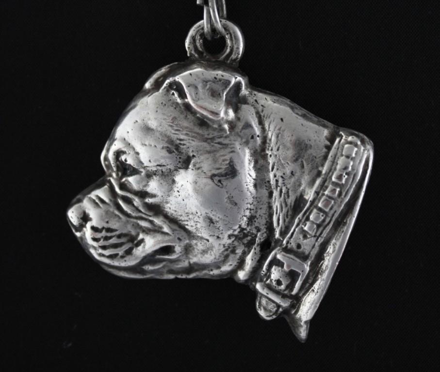 Staffordshire Bull Terrier, Staffy II - Necklace with Dog, Silver-plated Pendant for Dog Fan, Unique Jewelry by Art-Dog Brand