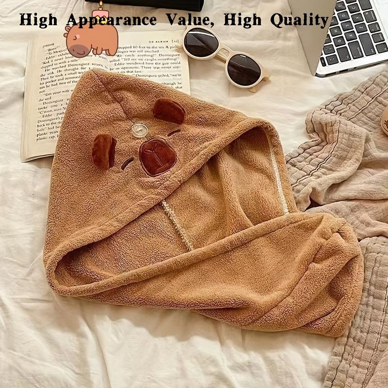 Kapipala Dry Hair Towels, Cute Dry Hair Caps That Absorb Water and Dry Quickly, Capybara Dry Hair Caps and Shower Caps