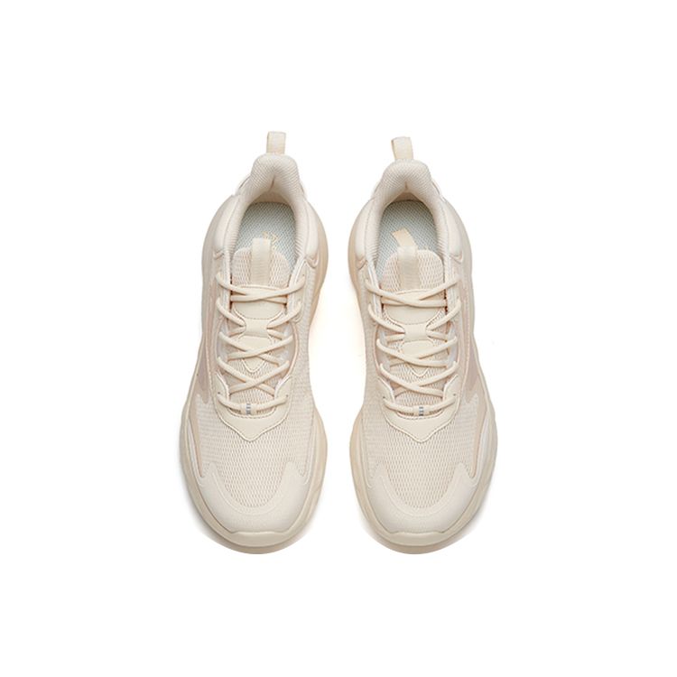 Anta Mian Mian Tan 2 Gel-Technologie Stoßdämpfung Rutschfest Verschleißfest Niedrig geschnittene Laufschuhe Damensneaker Weiß 922525571F-3