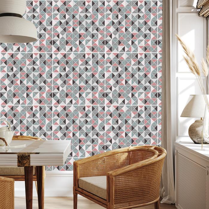 Geometric and colorful rhombus wallpaper for living room and bedroom 50x1000
