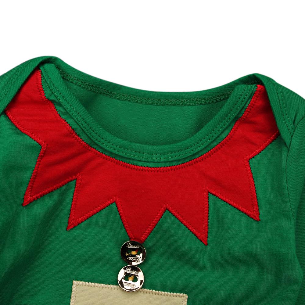 Christmas Costume Infant Baby Long Sleeve Green Santa Suit