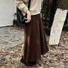 Maternity Knit Skirt Vintage Floral Hollow High Waist A-line Slim Fit Women
