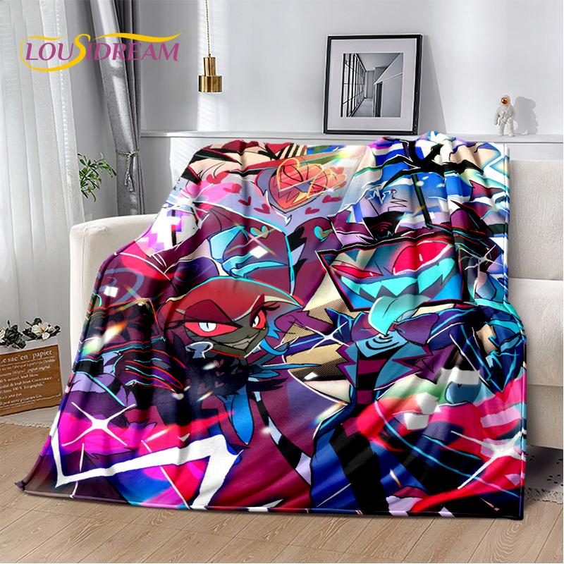 2025 H-Hazbin Hotel Charlie Cartoon Soft Blanket,Soft Throw Blanket for Home Bedroom Bed Sofa Picnic Travel Cover Child Gift