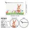 Easter Rabbit Toiletry Bag with Rabbit Pattern Makeup Bag Large Capacity Cosmetics Storage Bag Gift for Girl Women