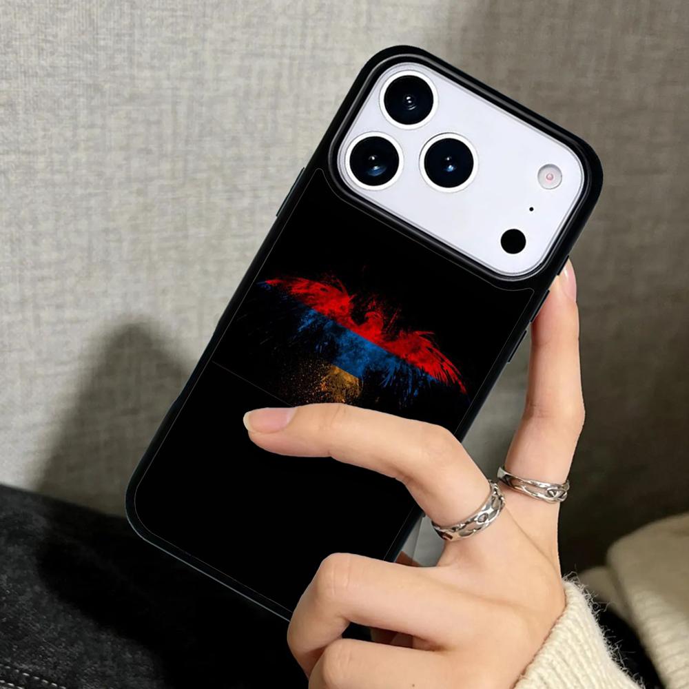 Capa Case for iPhone 17 Air 16 Pro Max 15 Plus 11 13 Mini 14 12 Back Phone Cover Armenia Armenians Flag soft
