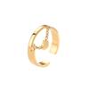 Japanese and Korean Simple Love Chain Titanium Steel Ring Korean Style Cold Style Ins Retro Open Ring