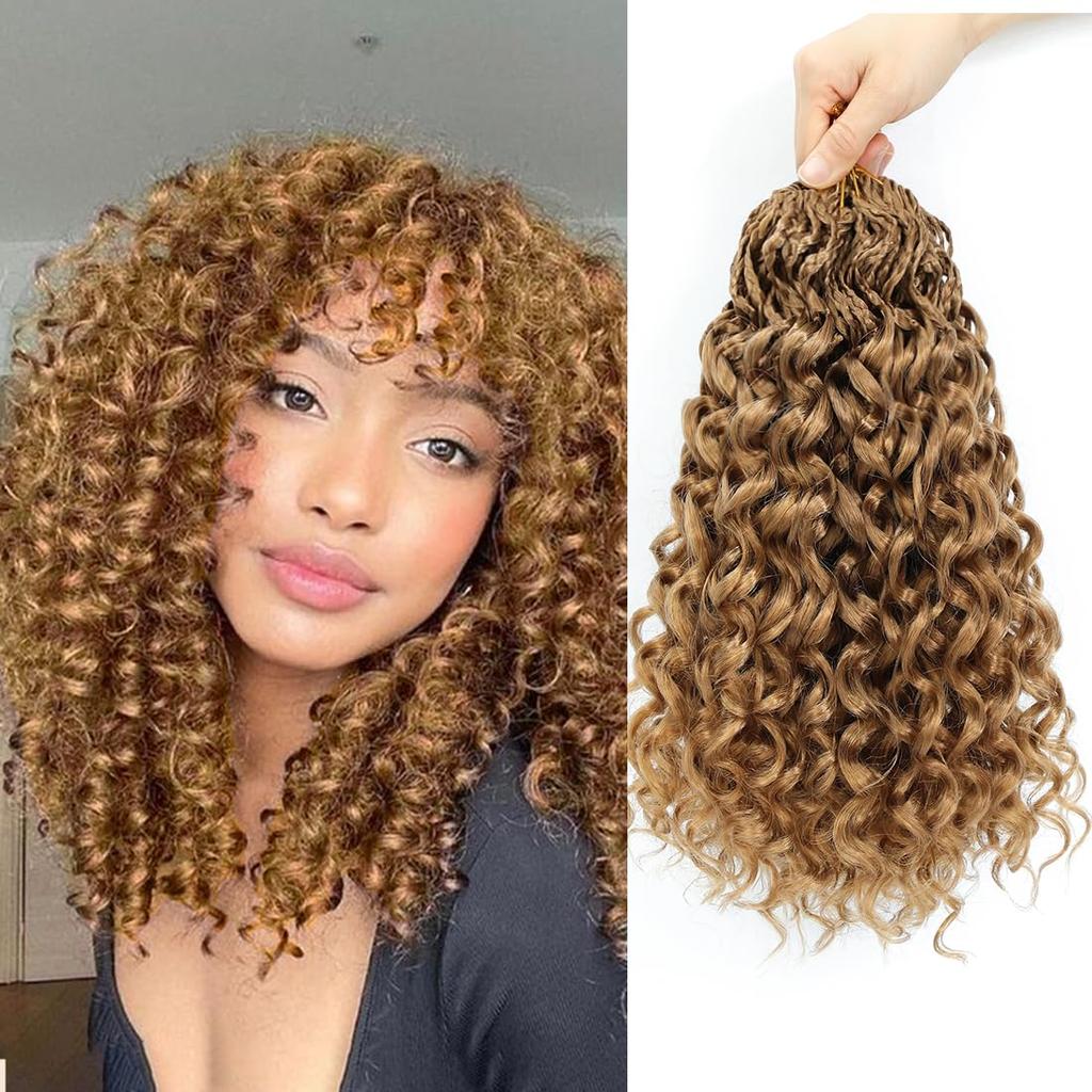 Box Gogo Curl Crochet Hair for Black Women Pre looped Short Ocean Wave Crochet Hair Water Wave Beach Curl Crochet Braiding Hair