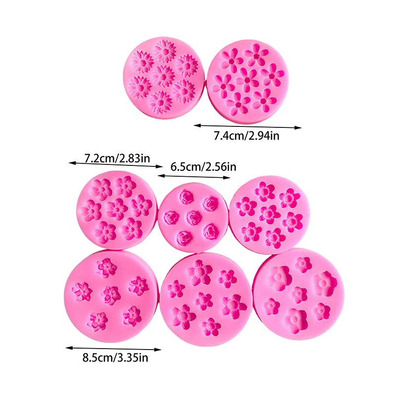 Cherry Blossom Rose Daisy Flower Silicone Mold Diy Sugarcraft Resin Tools Cupcake Baking Mould Fondant Cake Decorating Tools