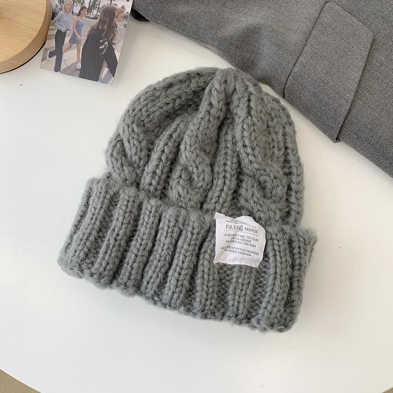 Fashionable Knitted Hat for Women Korean Style Fashionable Twist Wool Hat Warm and Ear Protecting Multi Color Optional Casual Cold Hat