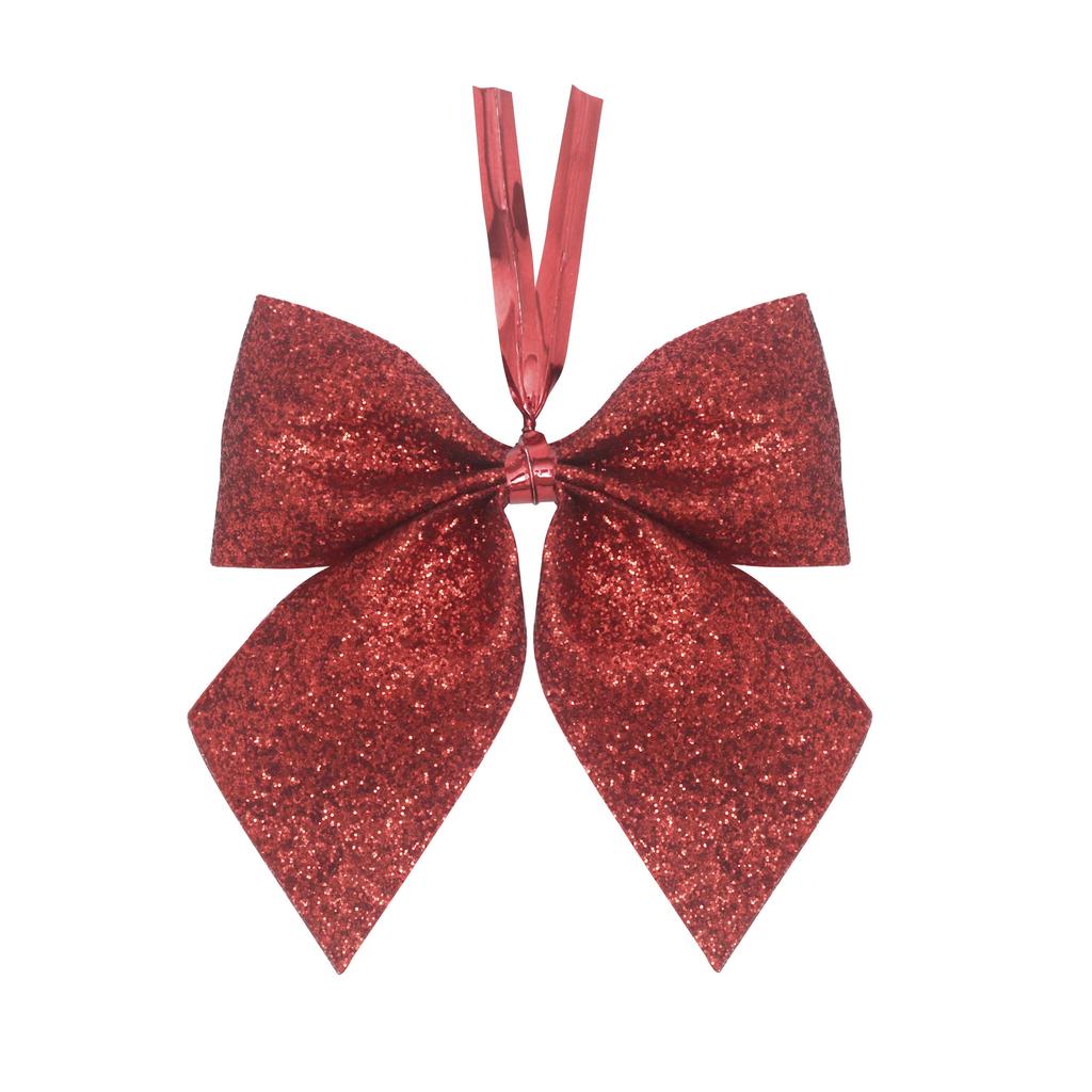 10 Stück Spezieller Glitzer Rosa Glitzer Seide Weihnachtsbaumschmuck Zubehör Schleife Party Geschenkbox Kranz Festival