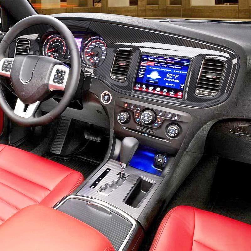 Center Control Dashboard Dekoration Abdeckung Aufkleber für Dodge Charger 2011-2014 ABS Auto Zubehör