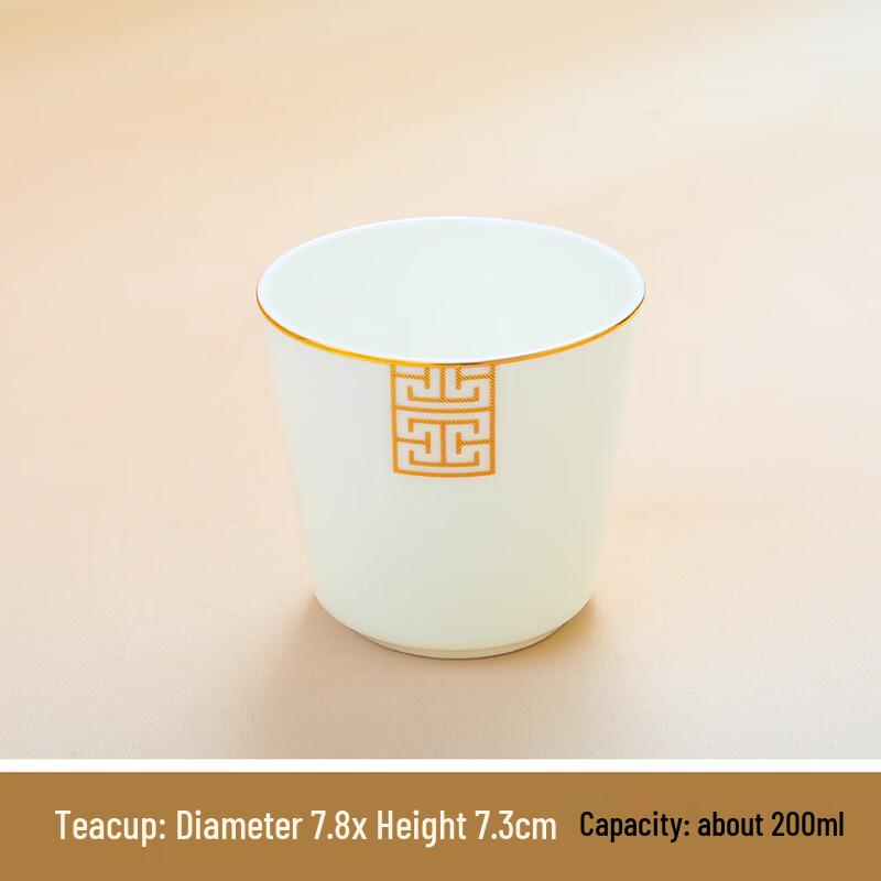 Luxury Gold Rim Bone China Teacup