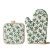 2 pcs Heat-Resistant Microwave Mitten Cotton Lining Insulated Glove  Household