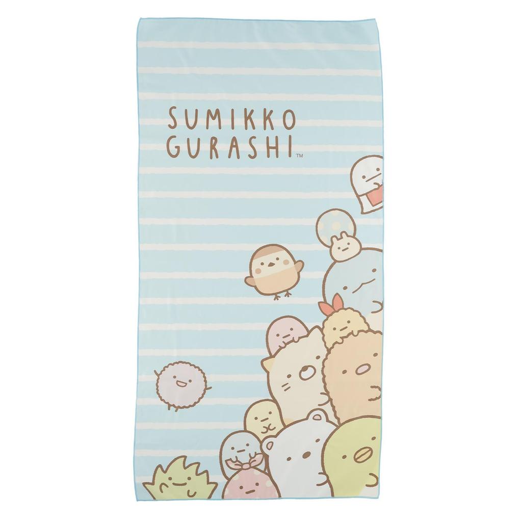 2024 Marushin Sumikko Gurashi Leisure Towel with Character 6575040300 Quick-Drying Towel, Quick-Drying, Absorbent, Drawstring, Girl,