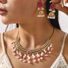 Korean Style Rhinestone Tassel Earring Turquoise Sparkling Necklace  Birthday Gift