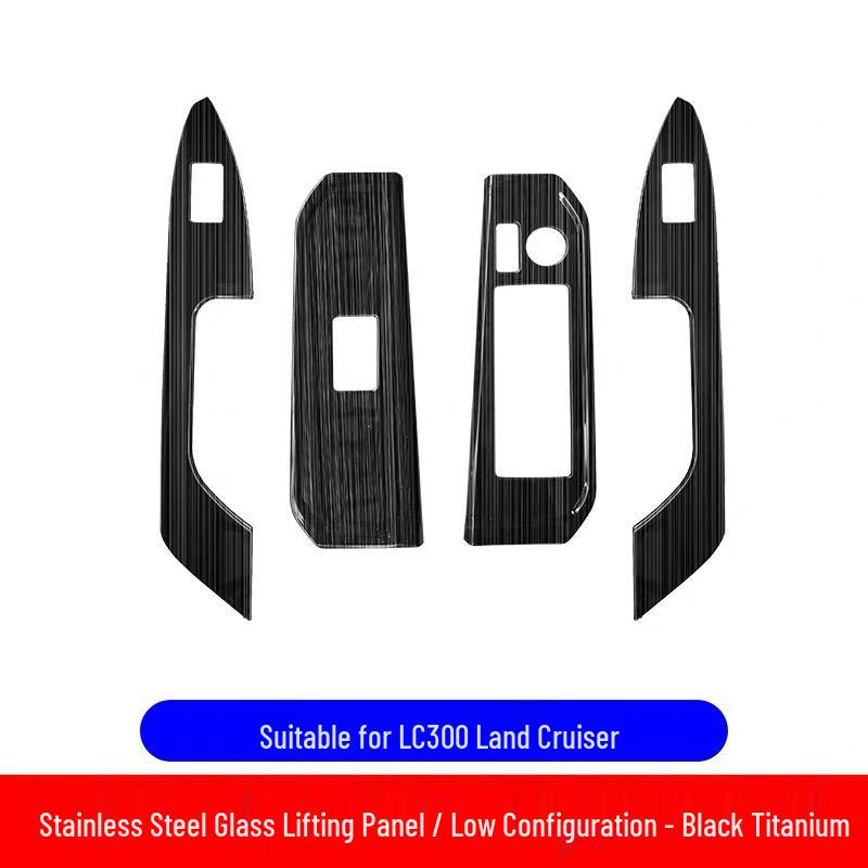 Stainless Steel Window Lift Button Frame for Land Cruiser LC300 (2022-2026)