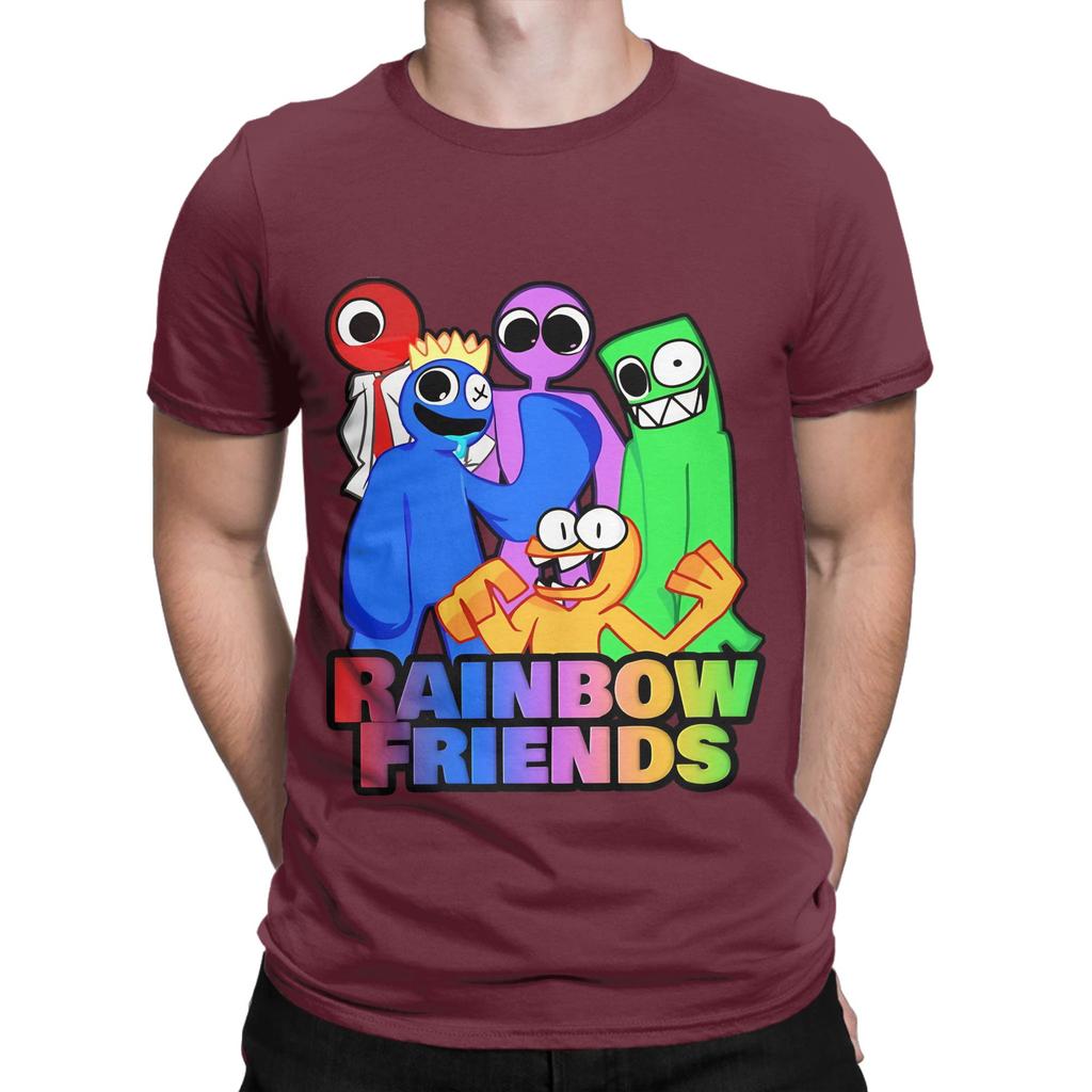 Rainbow Gaming Friends Hug it Out Graphic 100 Cotton TShirt Rainbow Gaming Friends Tops Tees For Unisex