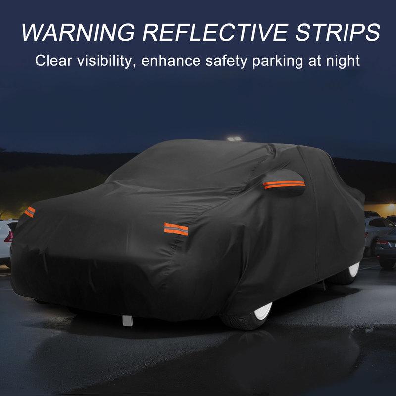 Motoforti Car Cover Outdoor Waterproof Sun Rain Hail Protection with Left Side Door Zipper 210D-PU for Toyota Supra
