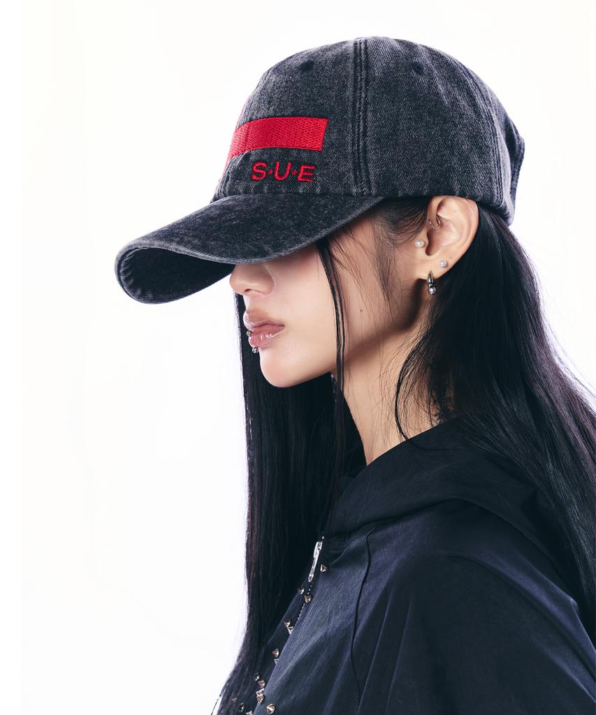 SETUP-EXE Cross Logo Ball Cap / Black Denim