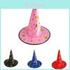 Halloween Hat For Children And Adults Magical Wizard Hat With Golden Embroidery And Five-pointed Star Design