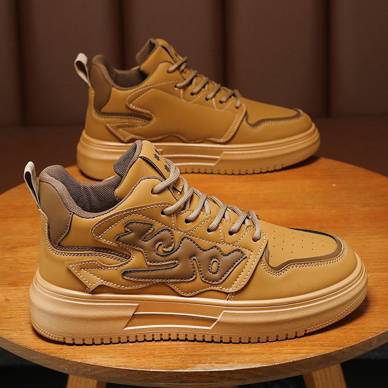 

Весенние мужские туфли, дышащие, высокие, маленькие, белые туфли, мужские, студенческие, трендовые, универсальные, на толстой подошве, спортивные, повседневные туфли для мужчин 44