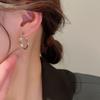 Silver Needle Diamond-set Geometric Circle Earrings Temperament Light Luxury High-end Earrings Personalized Design Cold Wind Earrings Wholesale