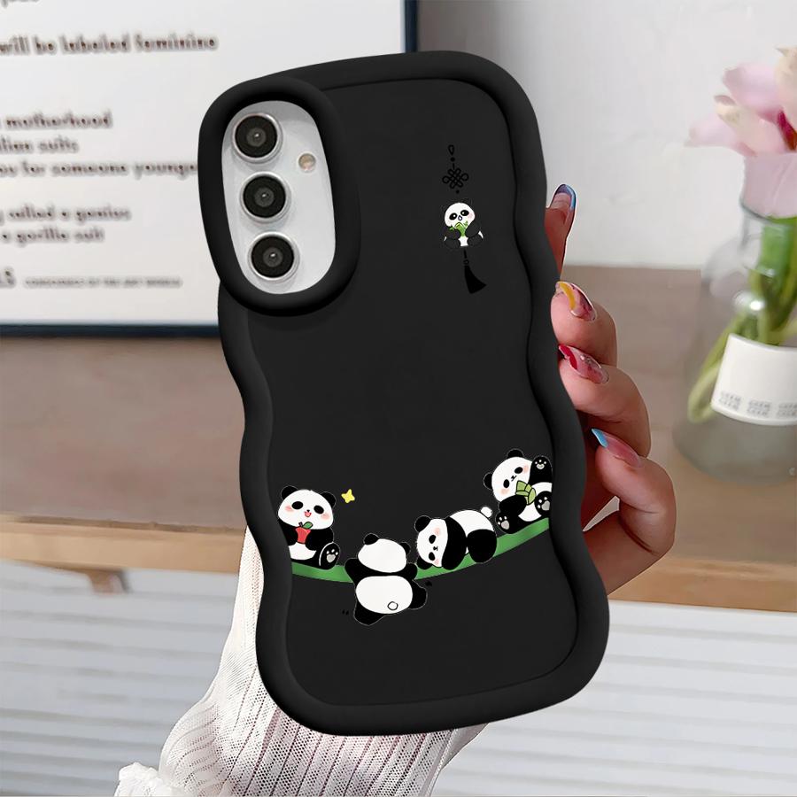 Cartoon Cute Panda Soft Phone Cover Case for Samsung Galaxy A13 A21s A12 A52 A16 A11 A14 A15 A05 A22 A33 A23 A03 A53 A06 A04