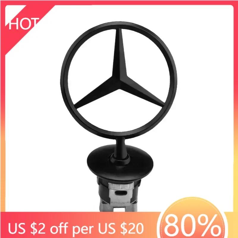 TKZUS1 2025 Hot 1pc 44mm Mercedes Benz engine hood logo for Mercedes Benz E S W202 W203 W204 W208 W210 W220 W221