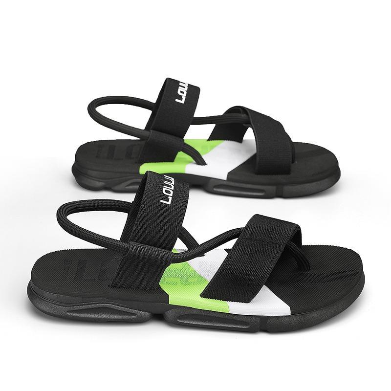 Fashion PVC Men's Sandals Men Slippers Outdoor Beach Casual Shoes Indoor Anti Slip Open-Toe Sandals Flat Sandals 2024 Chaussure Homme