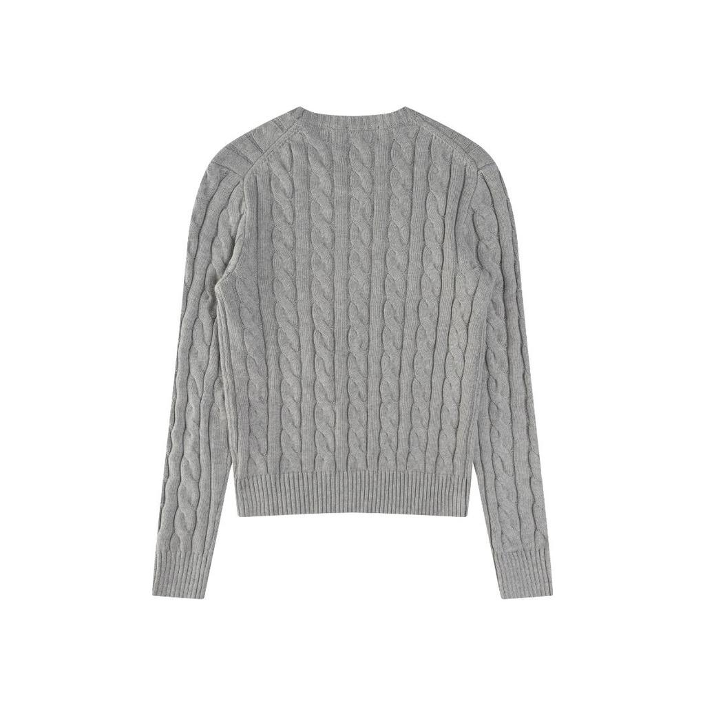 ZYLLO Classic Knitted Round Neck Sweater Embroidered Autumn Winter Trendy New Sweater