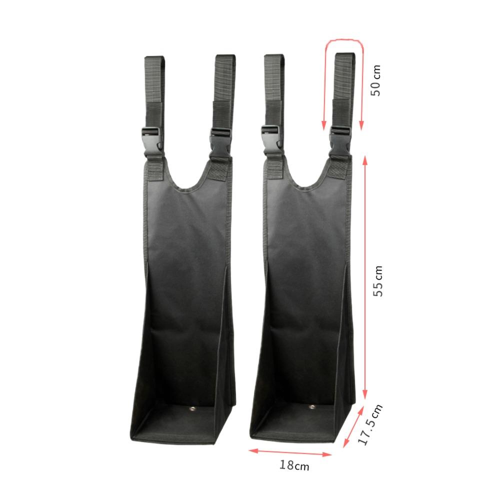 2PCS Black Hanging Foot Peg Bag Adjustable Passenger Foot Pegs Rear Passenger Foot Support
