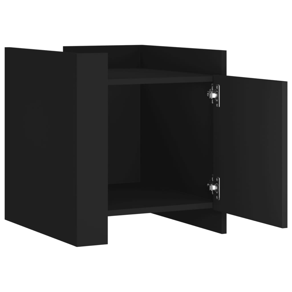 Nightstand Black 45x50x50 cm Particleboard